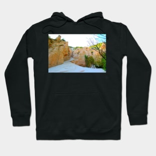 View at the Lame Rosse with rugged features, greenery and gravel Hoodie